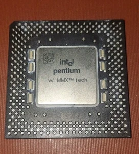 TESTED CPU INTEL PENTIUM MMX 166 MHZ CARBON FIBER SOCKET 7 PROCESSOR RETRO PC - Imagen 1 de 1