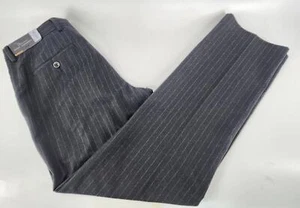 Marc Anthony pantalone elegante slim fit uomo 32x30 grigio gessato dritto business - Foto 1 di 10