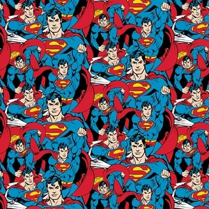 NEU Superman Allover Baumwollstoff 1/2 Yard oder Fat Quarter - Bild 1 von 1