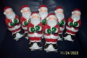 VTG 7 New 10" Santa Christmas Toro Pathway light Topper Covers Blow mold - Picture 1 of 3