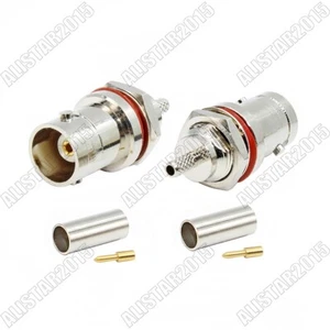 10x Connettore RF Paratia Jack Femmina Montaggio Anteriore BNC per RG316 RG174 - Foto 1 di 4
