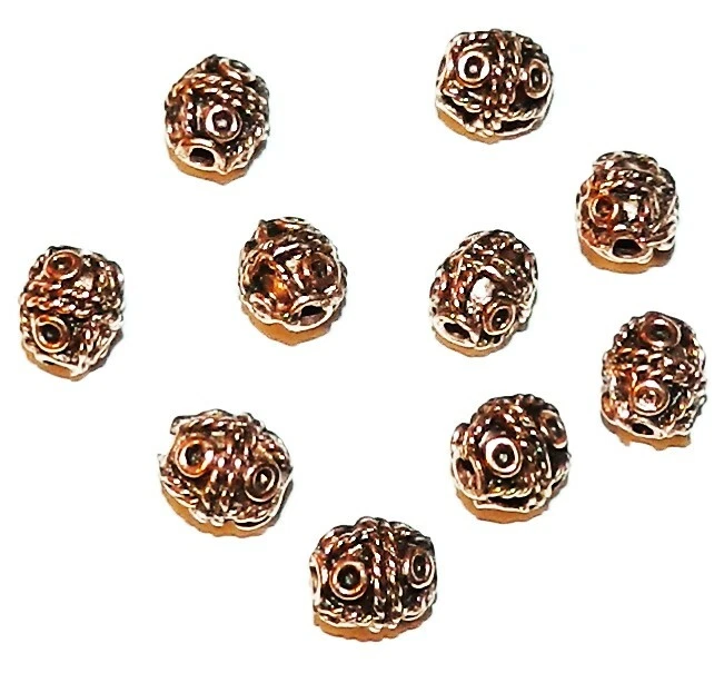 MB342 Antiguo Cobre Chapado 7mm Círculo y Línea Deco Tubo Ovalado Cuentas de Peltre 10 piezas Foto 1 de 1