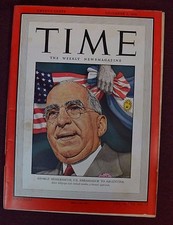 TIME Magazine December 2 1946 "George Messersmith US Ambassador of Argentina"