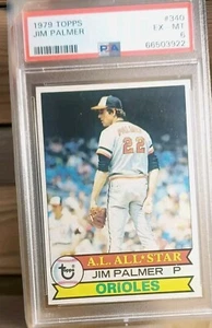 1979 JIM PALMER #340 GRADED ☆PSA 6/ EX-MINT. ------- - Bild 1 von 5