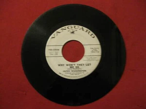 JACKIE WASHINGTON "WHY WON'T THEY LET ME BE" 1966 VANGUARD 35036 RARE W/L PROMO - Picture 1 of 2