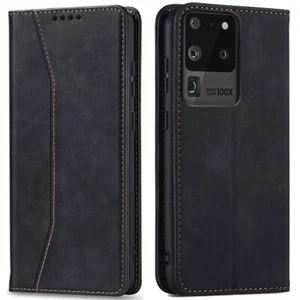 Funda tipo billetera de cuero ultra a prueba de golpes negra para Samsung Galaxy S20/S20+/S20 - Imagen 1 de 31