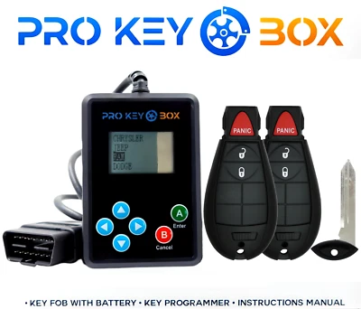 2 件全新替换遥控钥匙链和程序员适用于精选克莱斯勒道奇吉普 WV — 第 1/4 张图片