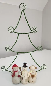 Hallmark Árbol de Navidad Portatarjetas Exhibición de Fotos 3 Muñeco de Nieve 12" LEER - Imagen 1 de 5