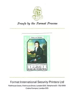 UAE United Arab Emirates 1972 Beethoven Germany Music Piano Composer - Proof MNH - Picture 1 of 1