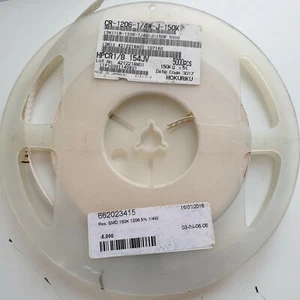 10 x 150K 1/4W 5% SMD HOKURIKU RESISTOR. (R492) CA395U3000F020821 - Picture 1 of 1