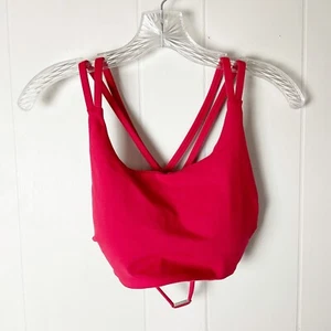 SOLD OUT Bombshell Sportswear Size M Red Sports Bra With Dumbell Charm Cross - Picture 1 of 4
