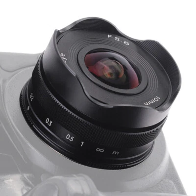 10mm F5.6 APS-C Wide Angle Fisheye Prime MF Lens for Fuji X-mount X-PRO3 Camera - Image 1 of 4