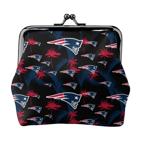 New England Patriots Leather Coin Purse Change Purse Hawaii Printed Lady Wallet Cover