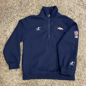 Pullover De Colección Años 90 Y2K Denver Broncos Logo Atlético Pro Line Vellón 1/4 Cremallera Talla M - Imagen 1 de 18