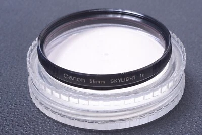 ✅ CANON SKYLIGHT 55MM FILTER GENUINE LENS OR CAMERA SCREW IN W/ KEEPER 24-4 - Image 1 of 2