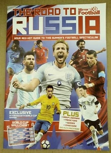 The Road To Russia Magazine Mirror Football World Cup Wallchart M199 - Foto 1 di 1