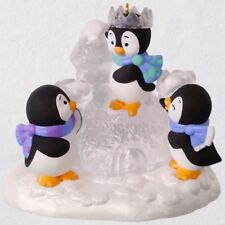 Hallmark 2018 Ice Castle Antics Playful Penguin Pals Snowflake Sparkle Ornament 