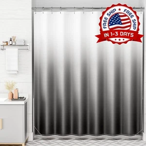 Juegos de cortinas de ducha de tela con 12 ganchos para cortinas de ducha US NEW - Picture 1 of 8