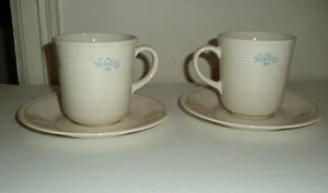 2 Corelle Lace Bouquet Cups & Saucers - Picture 1 of 5