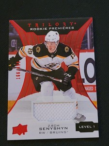 2019-20 UPPER DECK TRILOGY ZACH SENYSHYN #78 #ed 166/499 ROOKIE JERSEY RC