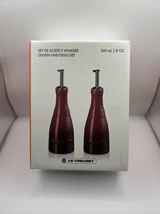 Le Creuset 0.24L, 8oz Oil and Vinegar Set in Volcanic Red - BRAND NEW - Picture 1 of 3