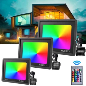 RGB Fluter Outdoor Spot Außenbeleuchtung Baustrahler Strahler LED 10W 50W 100W - Bild 1 von 51