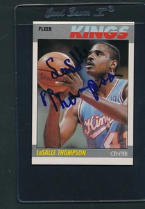 1987/88 Fleer #107 LaSalle Thompson Kings Signed Auto *E45 - Picture 1 of 1