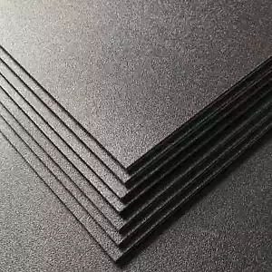 Confezione 2 Fogli Plastica ABS 1/8" Nero Foglio Plastica 8" x 12" Rigido Modellabile... - Foto 1 di 3