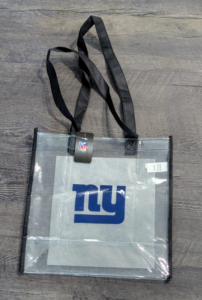 New York Giants CLEAR Messenger Tote Bag Purse NFL Stadium Requirement Metlife