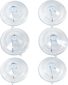 Suction Cup Hooks 2.5 Inches Suction Cup Hook for Window Glass Wall (6 Packs) - Picture 1 of 12