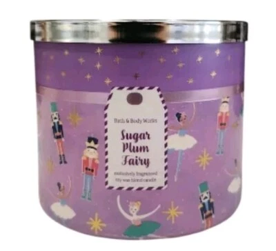 *NEW* SUGAR PLUM FAIRY  ~ 3 Wick CANDLE  ~ Bath & Body Works  - Image 1 of 3