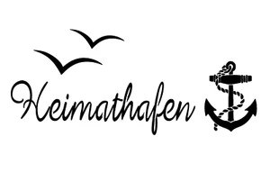 Schablone " HEIMATHAFEN... " auf A4 - Bild 1 von 1