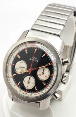 RARO Cronógrafo Glycine Gran Tamaño Valjoux 72 "Paul Newman" circa 1960 funciona Foto 1 de 4