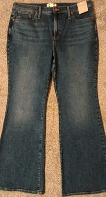 Новый с Ярлыками Madewell изогнутые узкие расклешенные джинсы женщин 33 средний стирка эластичной 37 x 31 Hi Ris - Изображение 1 из 4