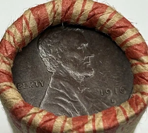 Unsearched Old Estate Wheat Penny Roll-Vintage Mixed Cents-1916 Denver End - Picture 1 of 2