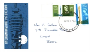 GB 1965 Post Office Tower GPO FDC London EC HS - Picture 1 of 2