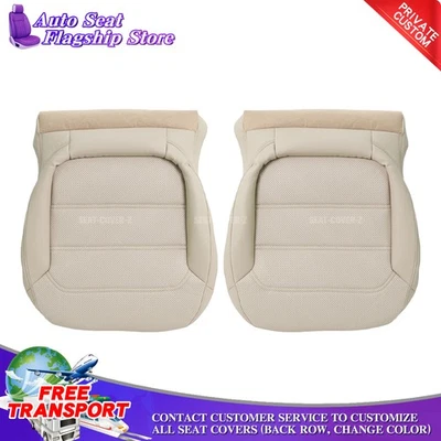 Fits 2012 -2020 Volkswagen Passat Driver Passenger Bottom Leather Seat Cover Tan - Image 1 of 4