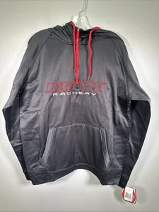 Sudadera con Capucha Hoyt Archery 1/4 Cremallera Para Hombre Grande Negra Roja Rendimiento - Imagen 1 de 7