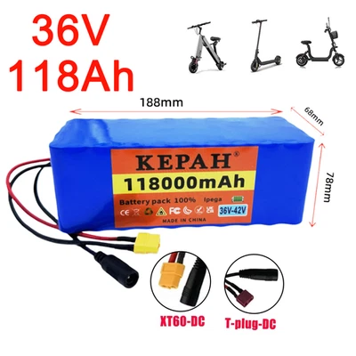 10S4P 36V 118000mAh Rechargeable Li-ion Battery Pack 118Ah For Electronic - Image 1 of 4