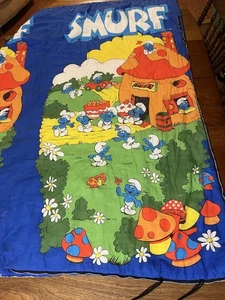 Vintage Smurfs Sleeping Bag - Picture 1 of 9