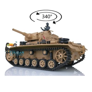 Henglong 3849 7.0 Plastic Panzer III H RTR 2.4G 1/16 RC Tank Model Smoke Infrare - Foto 1 di 12