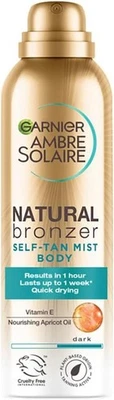 FORESTBLOOM Garnier Ambre Solaire Natural Bronzer Quick Drying Dark Self Tan Body Mist 150ml