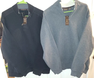 2 SUDADERA/SUÉTERES ALGODÓN TASSO ELBA Hombre TALLA XL NEGRO Y GRIS 1/4 Cremallera NUEVOS Foto 1 de 4