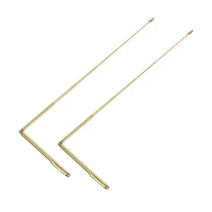 Kit de varilla adivinadora de metal regla de búsqueda de dragones de latón de 2 piezas herramienta de radiestesia detección - Imagen 1 de 12