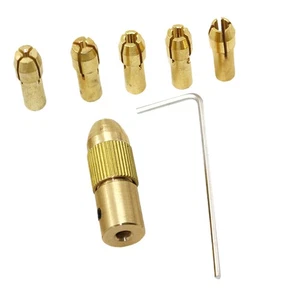 7Pcs Brass Collet for Electric Drill Compatible with Rotary Tools - Picture 1 of 11