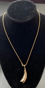 MICHAEL MICHAUD Pea Pod 5 Pearl Necklace in Brass/Bronze - Picture 1 of 5
