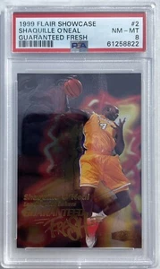 Shaquille O'Neal 1999 Flair Showcase Guaranteed Fresh #2 PSA 8 - Picture 1 of 2