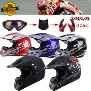 Casco facial completo DOT para adultos/gafas/guantes motocross bicicleta de tierra todo terreno bmt - Imagen 1 de 17