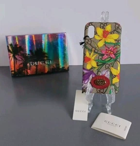 Gucci Flora GG Supreme iPhone Case X /XS Multicolor Floral, Leather, Italy, New - Picture 1 of 6