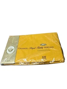 NEW Vtg. Cannon Royal Family Percale Combspun Sheet Full Flat Sheet Gold Color - Picture 1 of 6